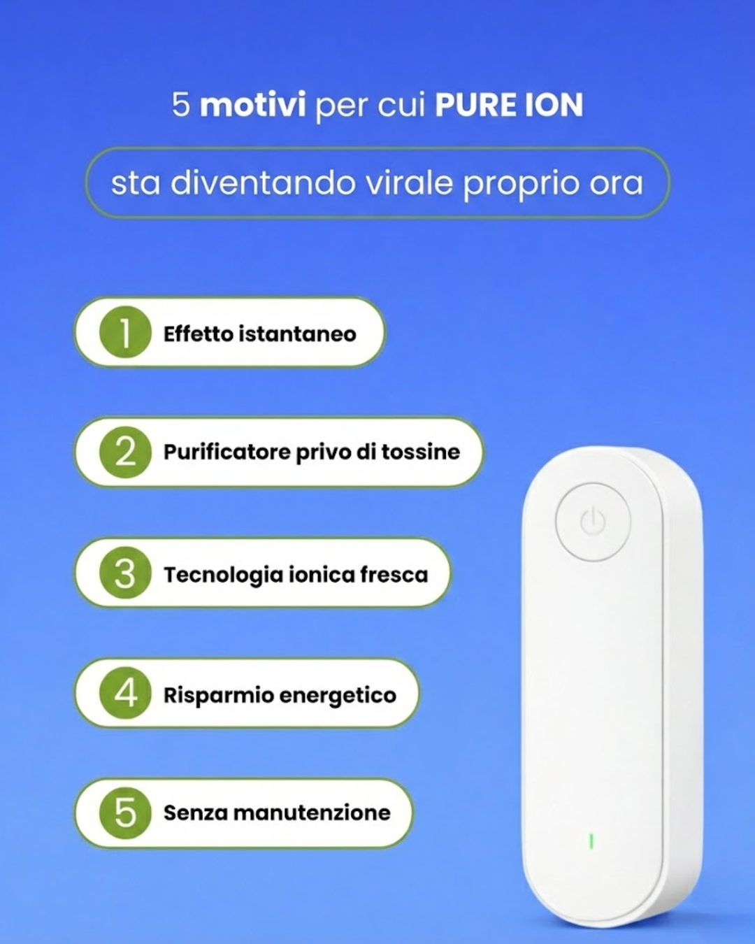 Pure Ion™ Air Purifier — Neutralizes Odors and Impurities